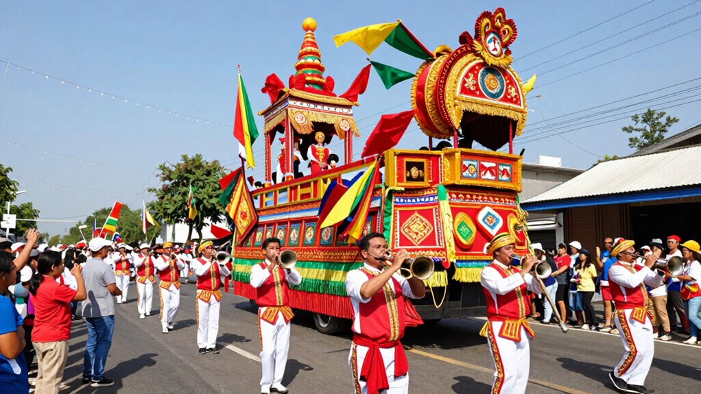 festivals with parades banners