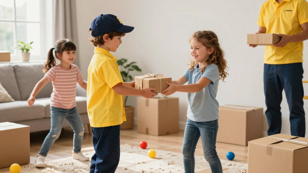 indoor and outdoor pretend delivery