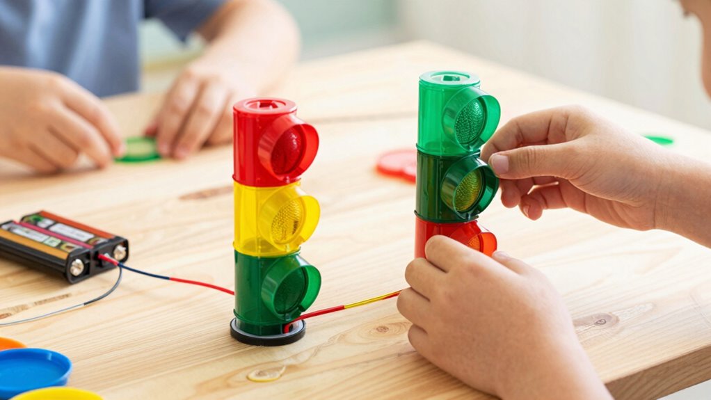 materials needed for diy traffic lights