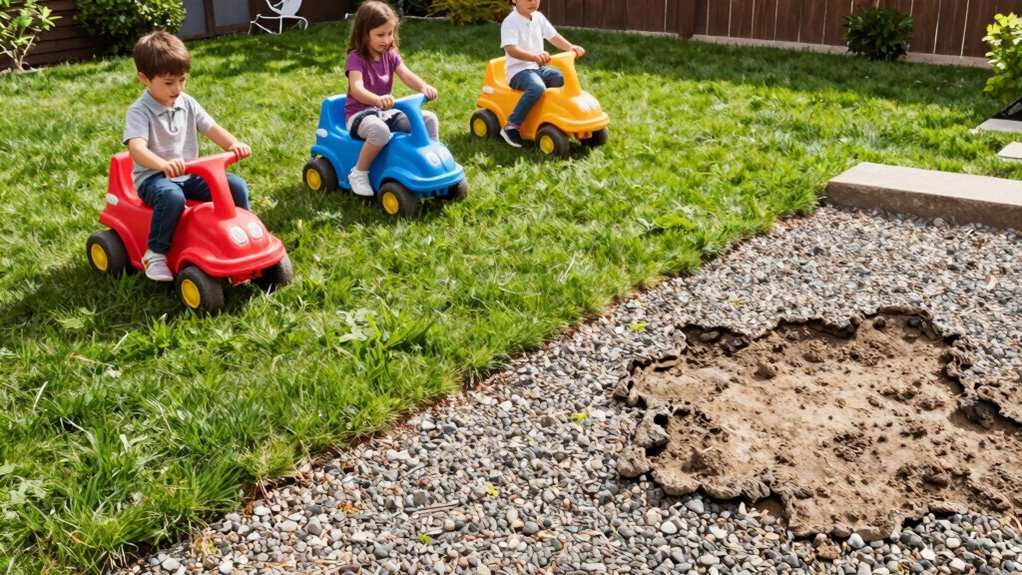 optimal and poor outdoor play surfaces