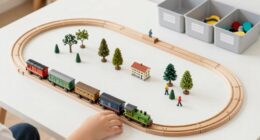 organized train piece storage