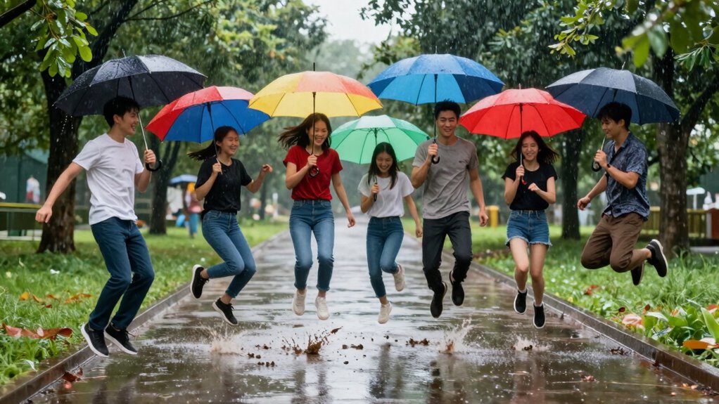 outdoor rainy day activities