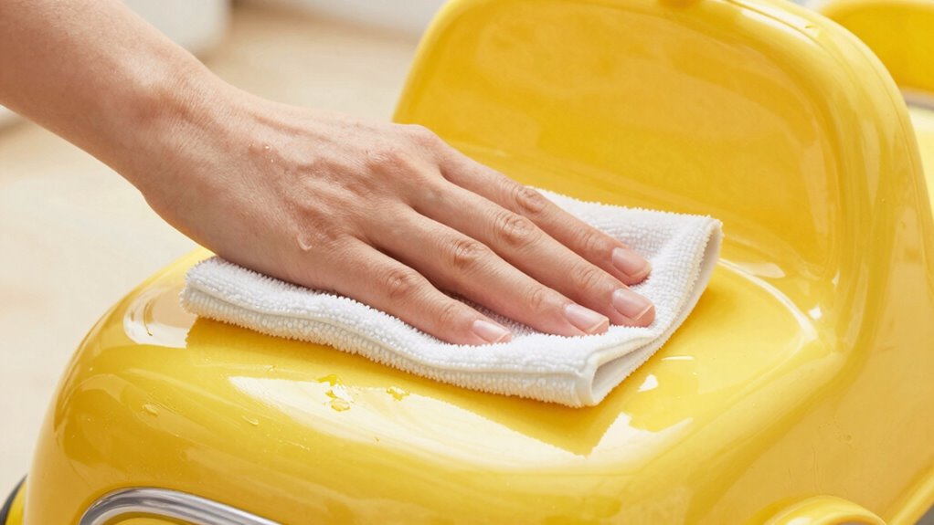 quickly clean sticky upholstery