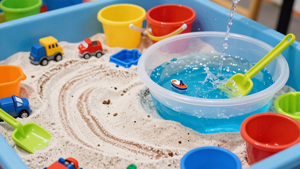 sensory play with sand