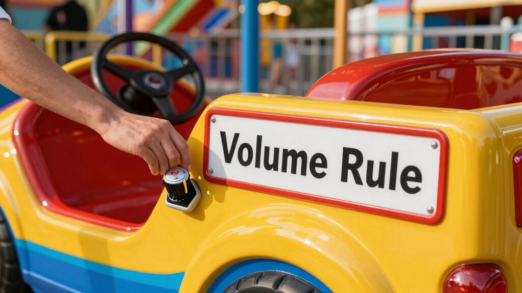 volume regulation for ride ons