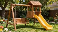 top backyard wooden swings