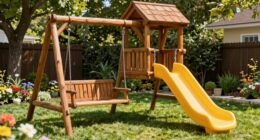top backyard wooden swings