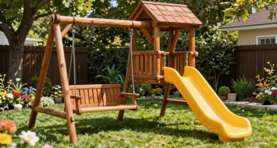 top backyard wooden swings