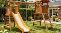 top heavy duty wooden swing sets