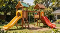 top large wooden swing sets