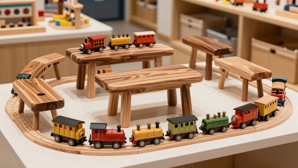 top solid wood train tables