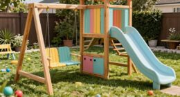 top storage swing sets