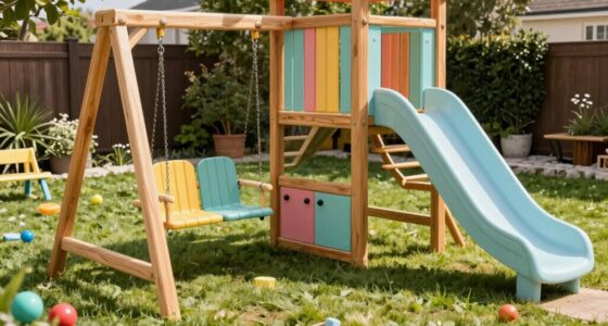 top storage swing sets