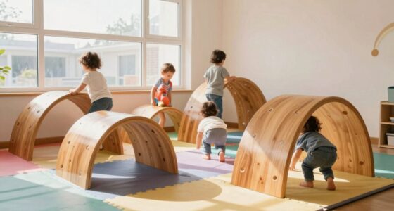 top wooden climbing arches