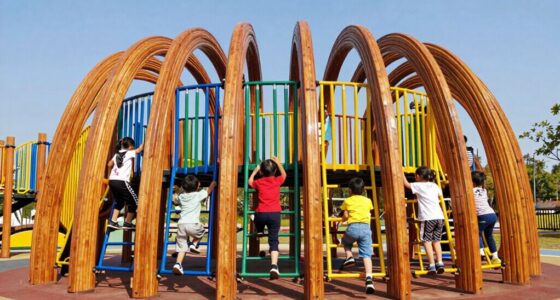 top wooden climbing arches