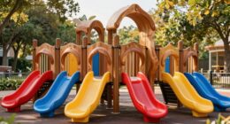 top wooden climbing arches