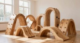 top wooden climbing arches