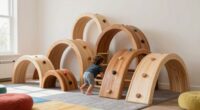 top wooden climbing arches