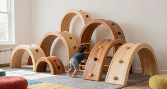 top wooden climbing arches