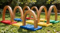 top wooden climbing arches