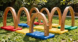 top wooden climbing arches