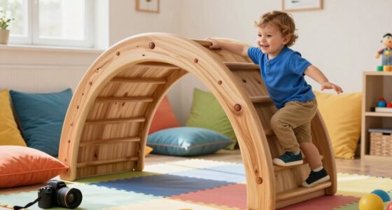 top wooden climbing arches