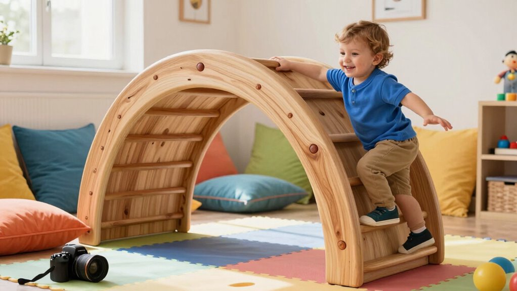 top wooden climbing arches
