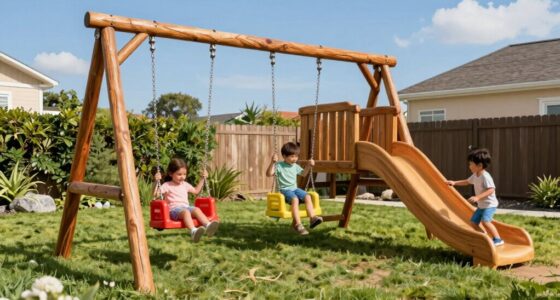 top wooden swing sets