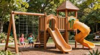 top wooden swing sets