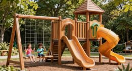 top wooden swing sets