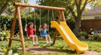 top wooden swing sets