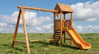 top wooden swing sets