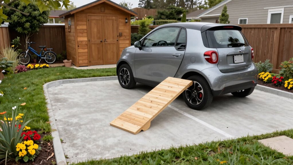 backyard parking with safety