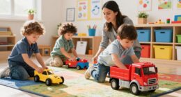 classroom tasks with wheeled toys