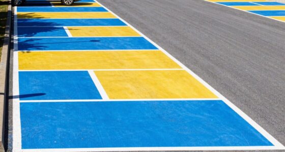 color coded parking bays
