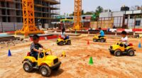 construction play with vehicles
