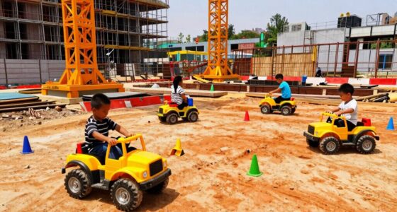 construction play with vehicles