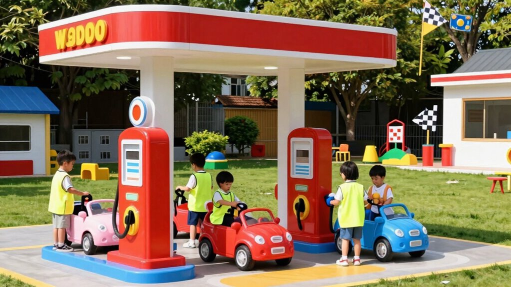 create preschool gas station