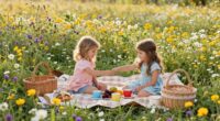 family outdoor spring activity