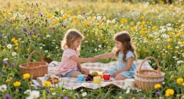 family outdoor spring activity