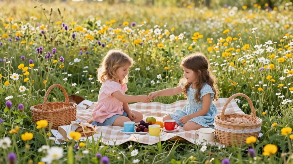 family outdoor spring activity