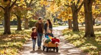 family seasonal walking tradition