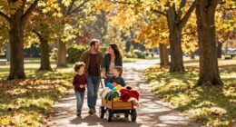 family seasonal walking tradition