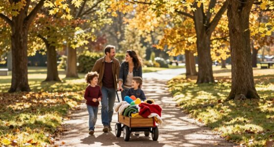 family seasonal walking tradition
