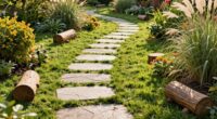 garden paths become tracks