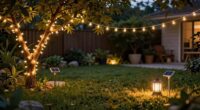 gentle evening outdoor lighting