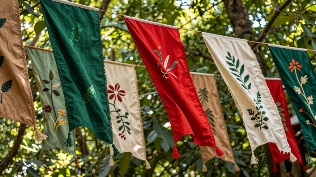 handmade banners celebrate nature art