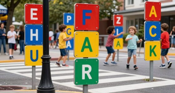 interactive alphabet road signs