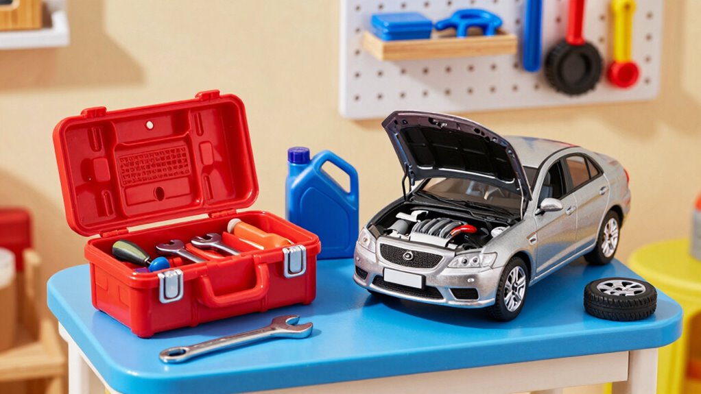 kids safe mechanic play setup