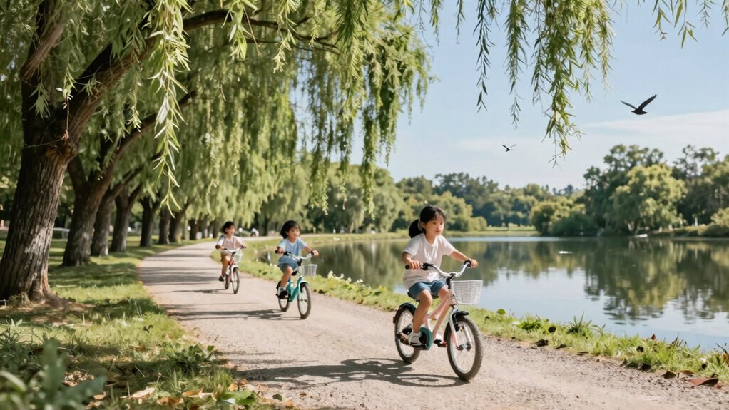 mindful outdoor cycling connection